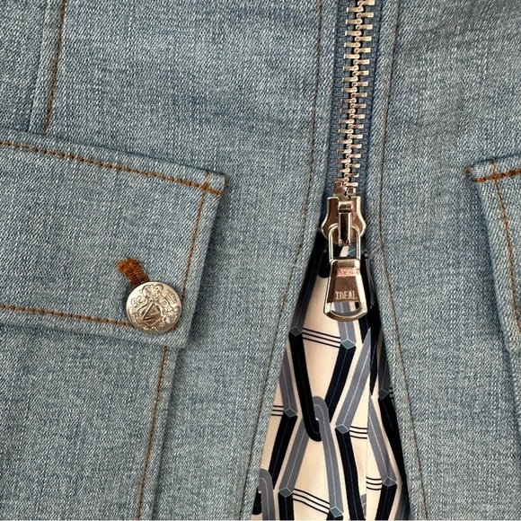 VERONICA BEARD Maeve strapless denim bustier top SZ US 8 - Picture 4 of 7